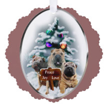 Chinese kerstcadeautjes met Shar-Pei