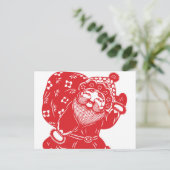 Chinese kerstman feestdagenkaart (Staand voorkant)