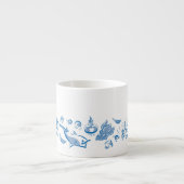 Chinese Keuken Inkt Tekening Espresso of Tea Cup Espresso Kop (Voorkant)