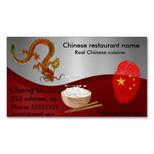 Chinese keuken magnetisch visitekaartje