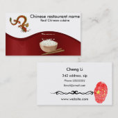 Chinese keuken visitekaartje (Voorkant / Achterkant)