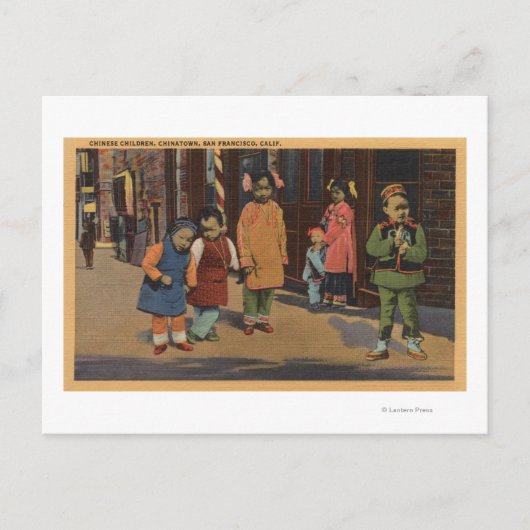 Chinese kinderen in Chinatown-San Francisco, CA 2 Briefkaart (Voorkant)