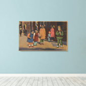 Chinese kinderen in Chinatown-San Francisco, CA 2 Canvas Afdruk (Insitu (Houten vloer))