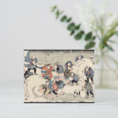 Chinese kinderen in de sneeuw briefkaart (Staand voorkant)