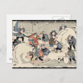 Chinese kinderen in de sneeuw briefkaart (Voorkant / Achterkant)