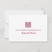 Chinese Knooppunten Dubbel Geluk Huwelijk RSVP (Achterkant)