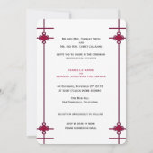 Chinese Knots Double Happiness Wedding Kaart (Achterkant)