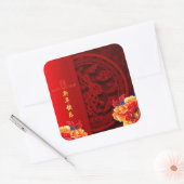 Chinese konijnenvolken nieuwjaar 2022 Sq2 Vierkante Sticker (Envelop)