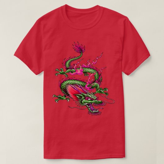 Chinese koning draak mythische morphing creature t-shirt (Design voorkant)