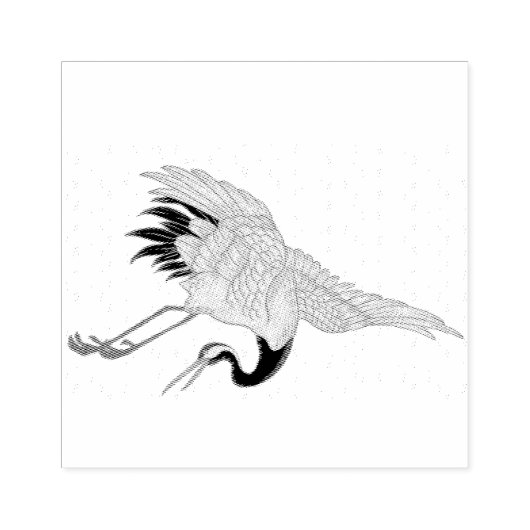 Chinese kraan vogel rubberen stempel (Afrduk)