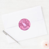 Chinese kraanenvelopzegel - Purples and Pinks Ronde Sticker (Envelop)