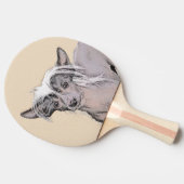 Chinese kransloze schilderkunst tafeltennisbatje (Zijkant)