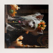 Chinese kuif gekleed als Dag van de Doden Legpuzzel (Horizontaal)