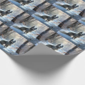 Chinese kuif laat het sneeuwKerstmis Cadeaupapier (Hoek)