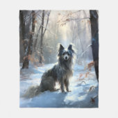 Chinese kuif laat het sneeuwKerstmis Fleece Deken (Voorkant)