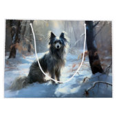 Chinese kuif laat het sneeuwKerstmis Groot Cadeauzakje (Achterkant)