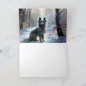 Chinese kuif laat het sneeuwKerstmis Kaart (Binnen)