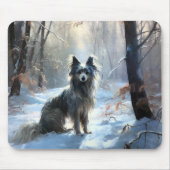 Chinese kuif laat het sneeuwKerstmis Muismat (Voorkant)