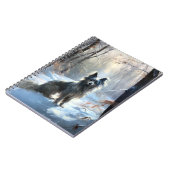 Chinese kuif laat het sneeuwKerstmis Notitieboek (Linkerzijde)