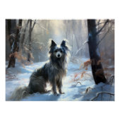 Chinese kuif laat het sneeuwKerstmis Perfect Poster (Voorkant)