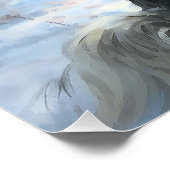 Chinese kuif laat het sneeuwKerstmis Perfect Poster (Hoek)