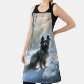 Chinese kuif laat het sneeuwKerstmis Schort (Insitu)