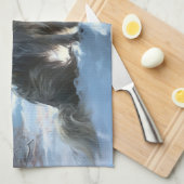 Chinese kuif laat het sneeuwKerstmis Theedoek (Quarter Fold)