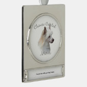 Chinese kuif (poeder) Mam 2 Verzilverd Banner Ornament (Rechts)