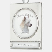 Chinese kuif (poeder) Mam 2 Verzilverd Banner Ornament (Links)