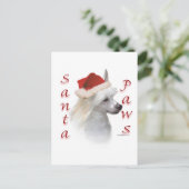 Chinese kuif (poeder) Santa Paws Feestdagenkaart (Staand voorkant)