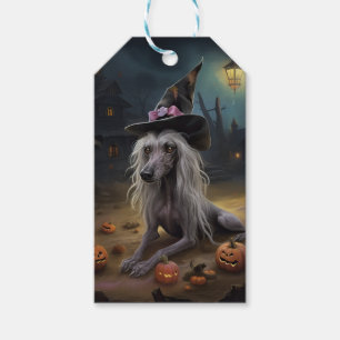 Chinese kuifpompoenen Halloween eng Cadeaulabel