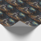 Chinese kuifpompoenen Halloween eng Cadeaupapier (Hoek)