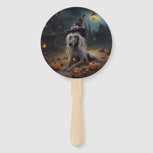 Chinese kuifpompoenen Halloween eng Handwaaier (Achterkant)