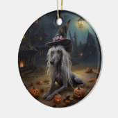 Chinese kuifpompoenen Halloween eng Keramisch Ornament (Links)