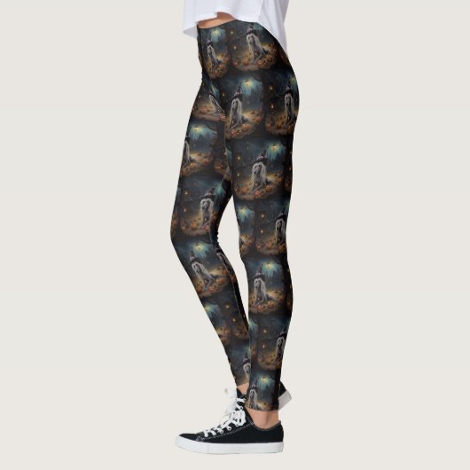 Chinese kuifpompoenen Halloween eng Leggings (Links)