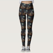 Chinese kuifpompoenen Halloween eng Leggings (Voorkant)