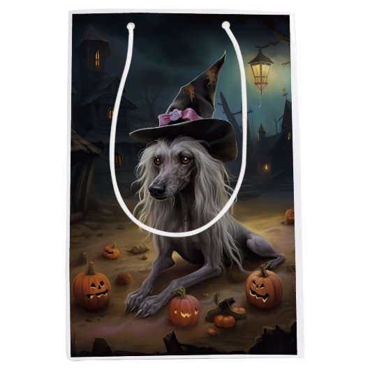 Chinese kuifpompoenen Halloween eng Medium Cadeauzakje (Voorkant)