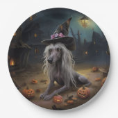 Chinese kuifpompoenen Halloween eng Papieren Bordje (Voorkant)