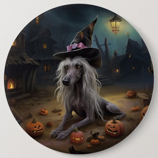 Chinese kuifpompoenen Halloween eng Ronde Button 6,0 Cm (Voorkant)