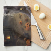 Chinese kuifpompoenen Halloween eng Theedoek (Quarter Fold)