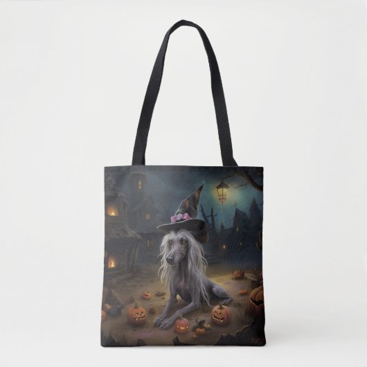 Chinese kuifpompoenen Halloween eng Tote Bag (Voorkant)