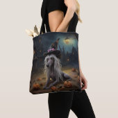 Chinese kuifpompoenen Halloween eng Tote Bag (Dichtbij)