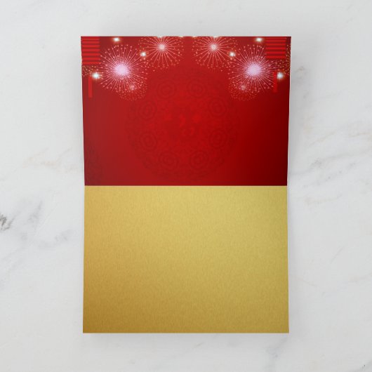 Chinese lampions Fireworks Rat Year 2020 Greeting Kaart (Binnen)