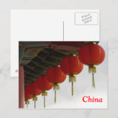 Chinese lampjes briefkaart (Voorkant / Achterkant)