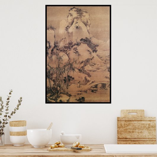 Chinese landschap (I) Poster (Keuken)