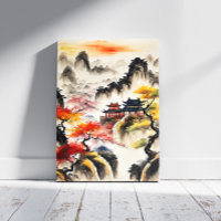 Chinese landschapsinktpainting