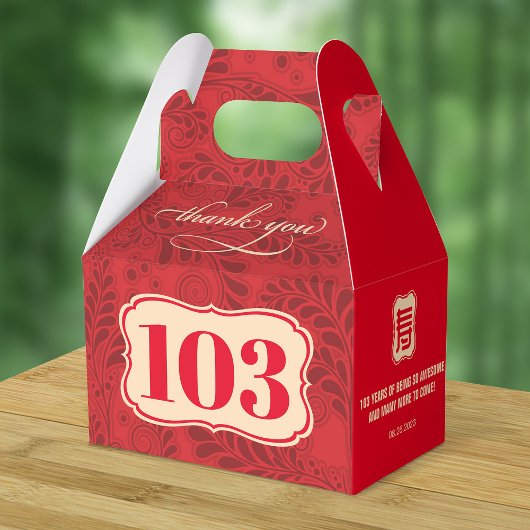 Chinese "lange levensduur" oudere verjaardag bedankdoosjes