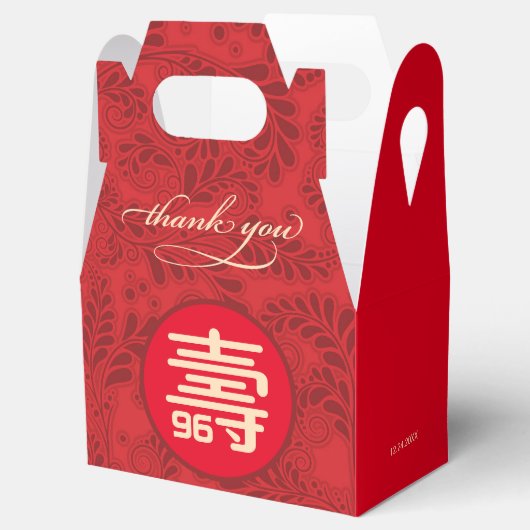 Chinese langlevendigheid (99 jaar en jonger) bedankdoosjes (Geopend)