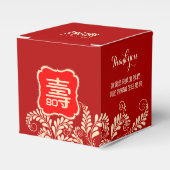 Chinese "Langlevendigheid" (maximaal 99) RED Bedankdoosjes (Voorkant Zijde)