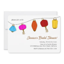 Chinese lantaarn bruids douche uitnodigingen